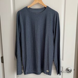 Vuori Men's Charcoal/Blue Long Sleeve Tee